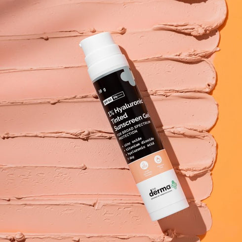 The Derma Co 1% Hyaluronic Tinted Sunscreen Gel